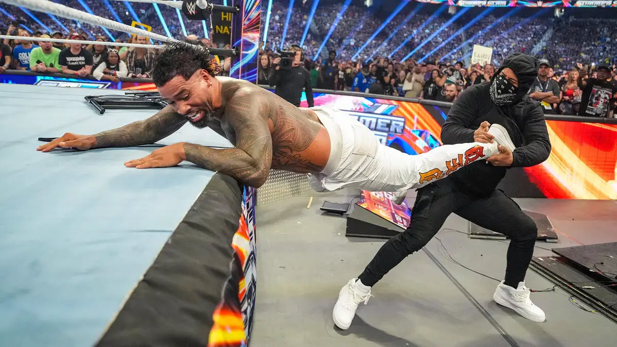 Jimmy uso turn on jey uso summerslam 2023